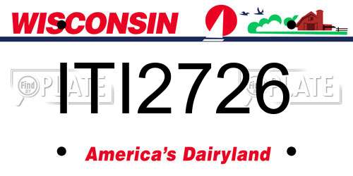 ITI2726 Wisconsin License Plate