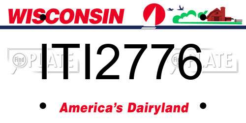 ITI2776 Wisconsin License Plate