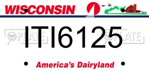 ITI6125 Wisconsin License Plate
