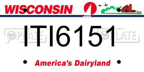 ITI6151 Wisconsin License Plate