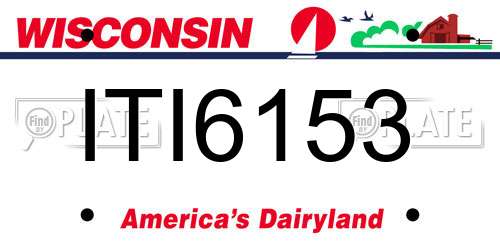 ITI6153 Wisconsin License Plate