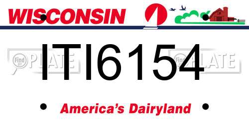 ITI6154 Wisconsin License Plate