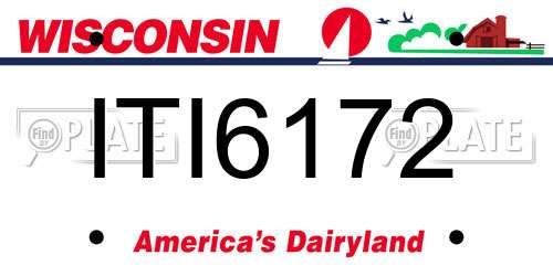ITI6172 Wisconsin License Plate