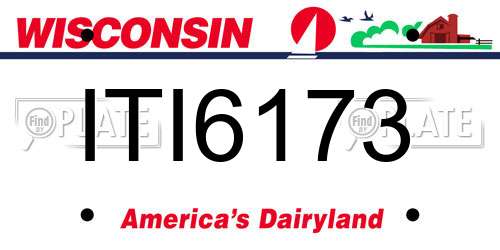ITI6173 Wisconsin License Plate