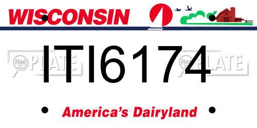 ITI6174 Wisconsin License Plate