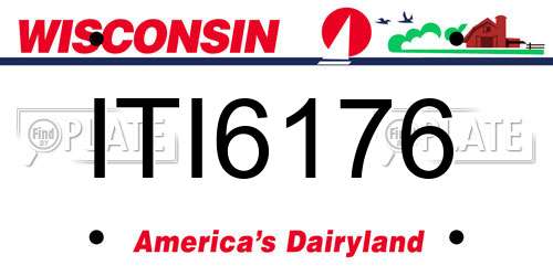 ITI6176 Wisconsin License Plate