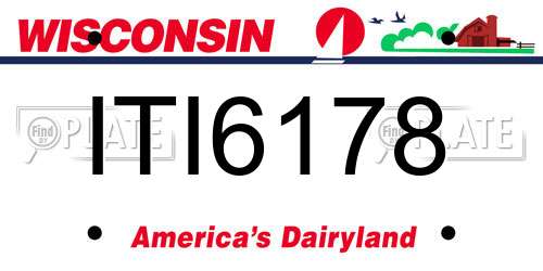 ITI6178 Wisconsin License Plate