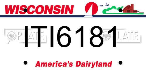 ITI6181 Wisconsin License Plate