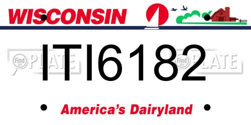 ITI6182 Wisconsin License Plate