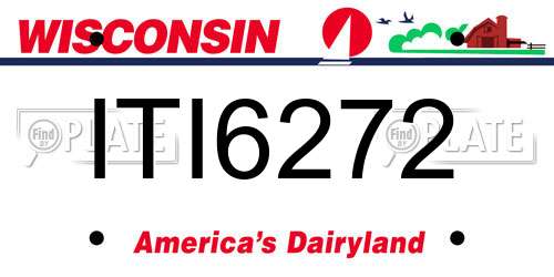 ITI6272 Wisconsin License Plate