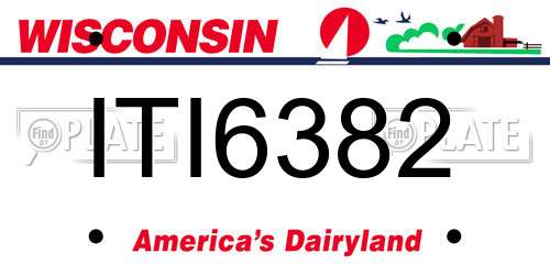 ITI6382 Wisconsin License Plate