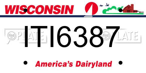 ITI6387 Wisconsin License Plate