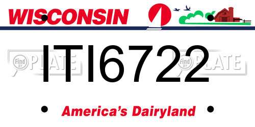 ITI6722 Wisconsin License Plate