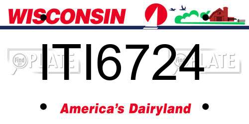 ITI6724 Wisconsin License Plate