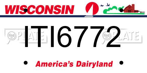 ITI6772 Wisconsin License Plate