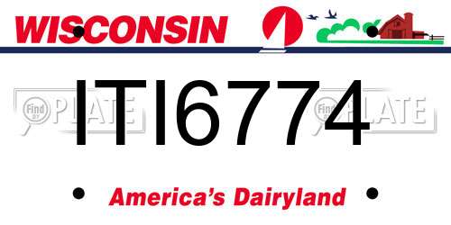 ITI6774 Wisconsin License Plate