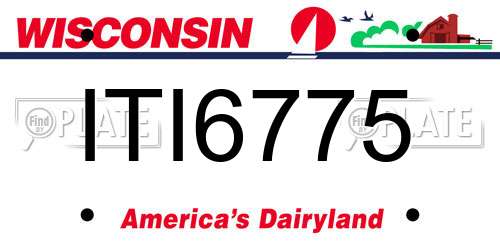 ITI6775 Wisconsin License Plate