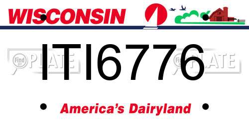 ITI6776 Wisconsin License Plate