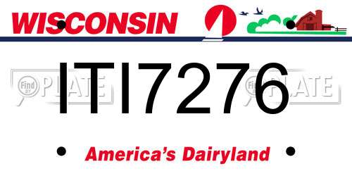 ITI7276 Wisconsin License Plate