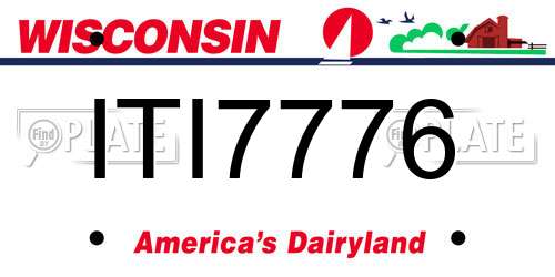 ITI7776 Wisconsin License Plate