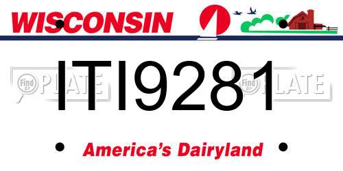 ITI9281 Wisconsin License Plate