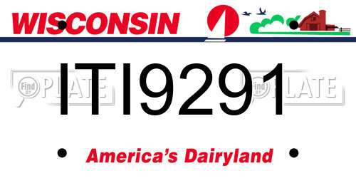 ITI9291 Wisconsin License Plate