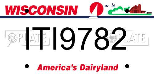 ITI9782 Wisconsin License Plate