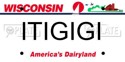 ITIGIGI Wisconsin License Plate