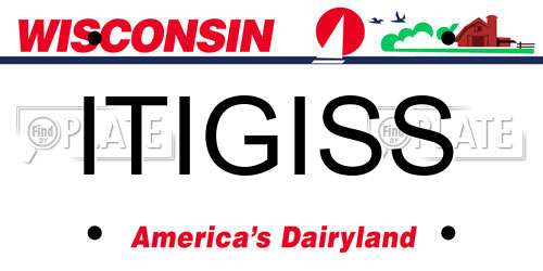 ITIGISS Wisconsin License Plate