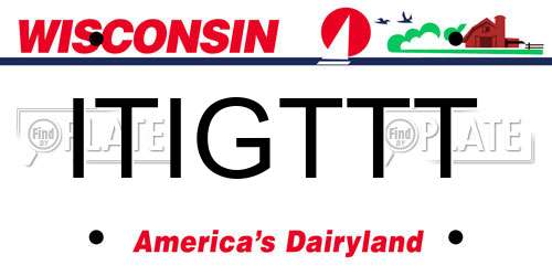 ITIGTTT Wisconsin License Plate