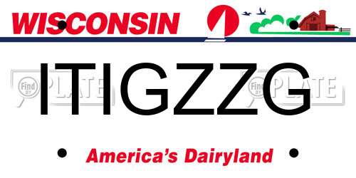 ITIGZZG Wisconsin License Plate