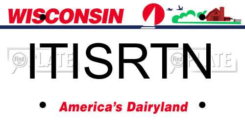ITISRTN Wisconsin License Plate