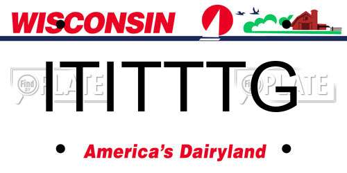 ITITTTG Wisconsin License Plate
