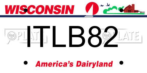 ITLB82 Wisconsin License Plate