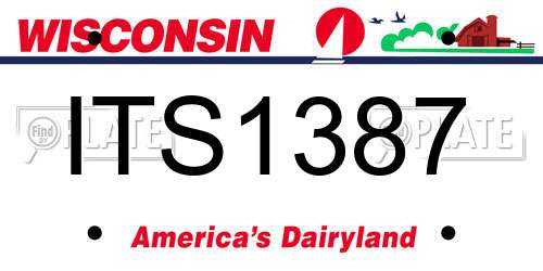 ITS1387 Wisconsin License Plate