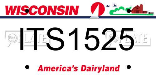 ITS1525 Wisconsin License Plate