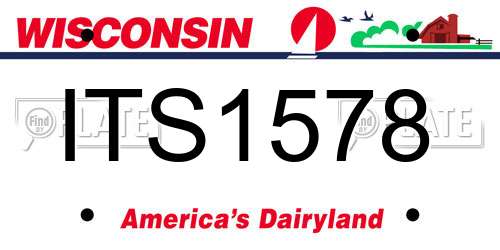ITS1578 Wisconsin License Plate