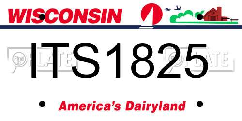 ITS1825 Wisconsin License Plate