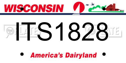 ITS1828 Wisconsin License Plate
