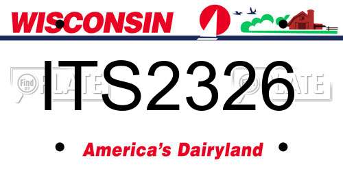 ITS2326 Wisconsin License Plate