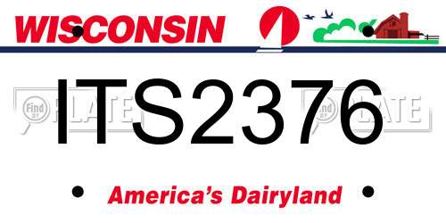 ITS2376 Wisconsin License Plate