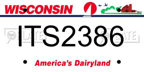 ITS2386 Wisconsin License Plate