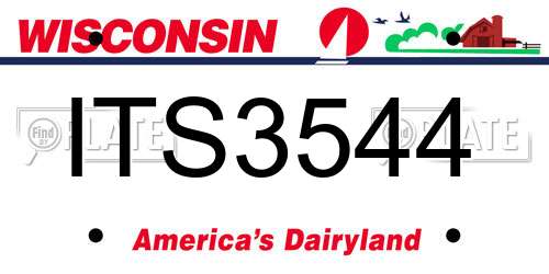 ITS3544 Wisconsin License Plate