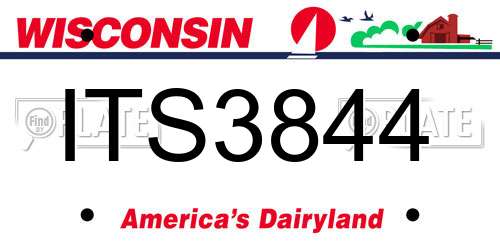 ITS3844 Wisconsin License Plate