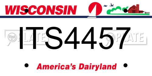 ITS4457 Wisconsin License Plate