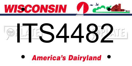 ITS4482 Wisconsin License Plate