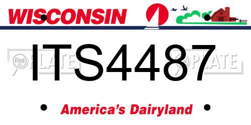 ITS4487 Wisconsin License Plate