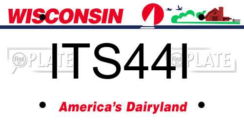 ITS44I Wisconsin License Plate