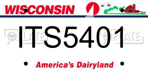 ITS5401 Wisconsin License Plate