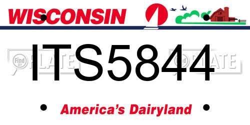 ITS5844 Wisconsin License Plate